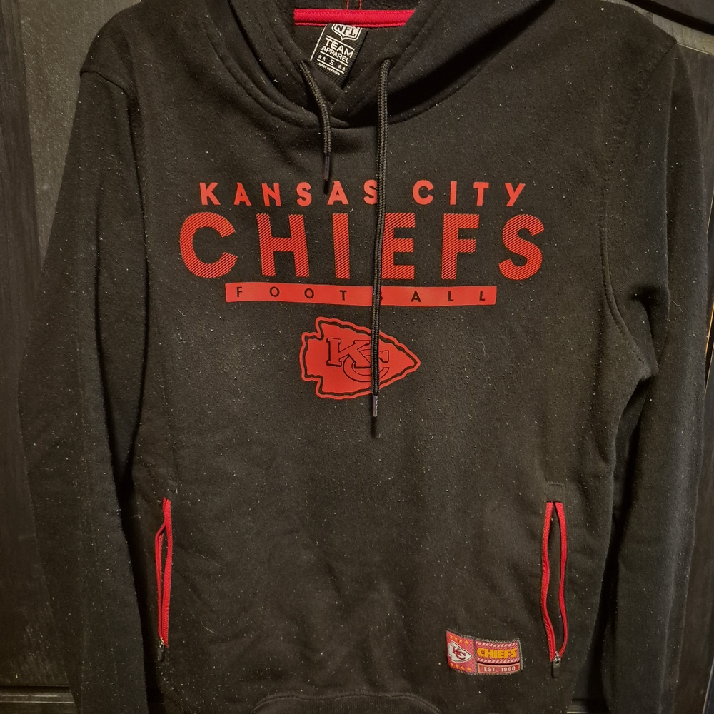 Team Apparel Kansas City Chiefs Black and Red Hoodie